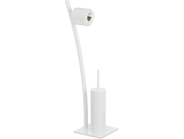 wc garnituur - wit - toiletrolhouder - toiletborstel - toilet accessoires set
