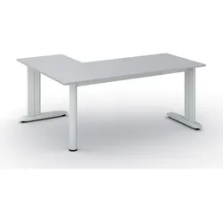 Büroschreibtisch PRIMO FLEXIBLE, 180x140 cm, grau