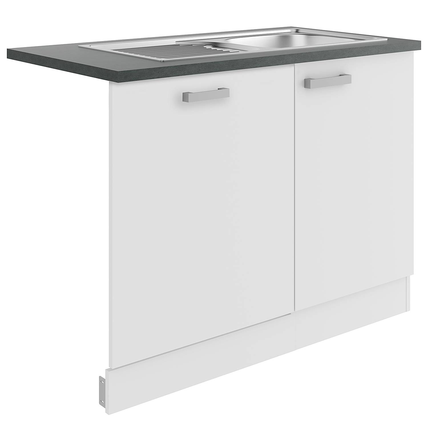 home24 Gootsteenkast variant C wit, Breedte: 110 cm