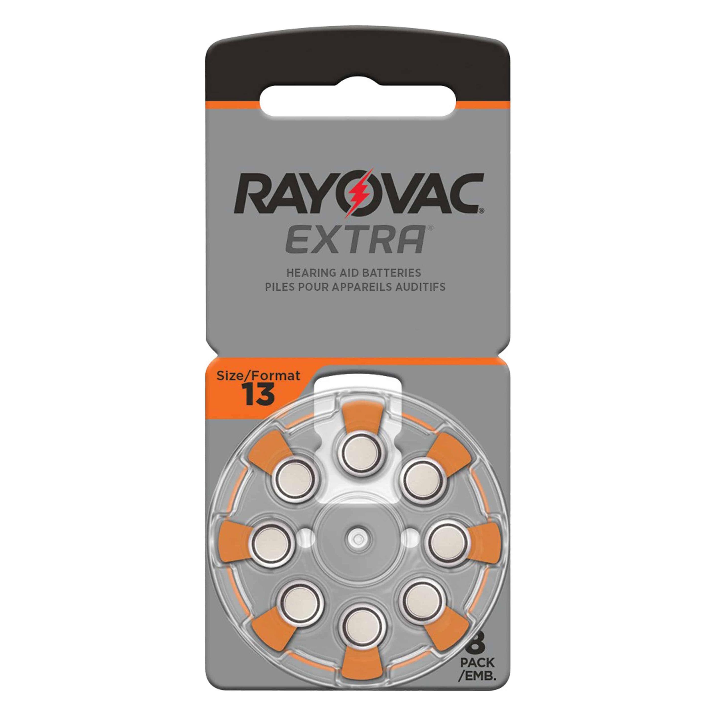 Rayovac Batterie Zinc Air, 13, 1.4V (8 Stk., 13, PR48, 310 mAh) (13AUX-8XEMF)