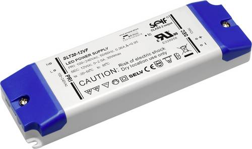 Self Electronics SLT30-12VFG LED-Trafo Konstantspannung 30W 0 - 2.5A 12 V/DC nicht dimmbar, Möbelzulassung, Überlastschutz 1St.