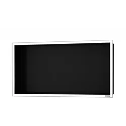 ESS BOX 10 Schwarz Wandnische 60x30x10 cm Rahmen Poliert BOX Black, inkl. Rohbauset, BOX-60x30x10-PB BOX-60x30x10-PB