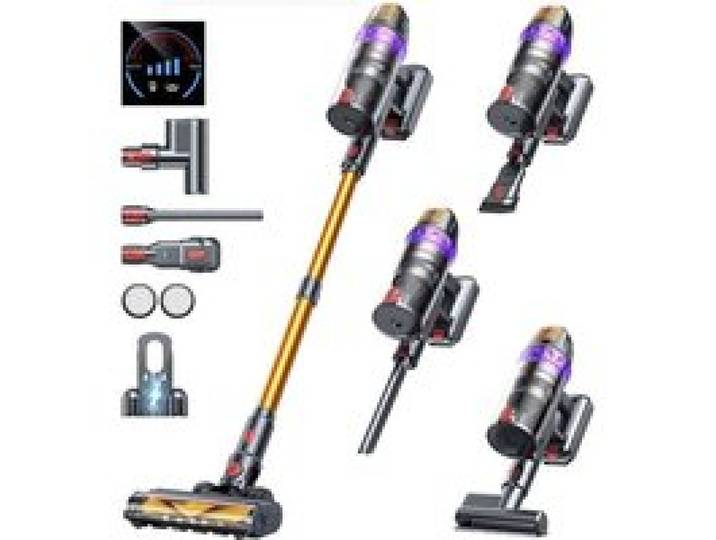 Aspirateur balai sans fil 8 en 1- BUTURE VC90 - 65Kpa/650W - Autonomie 60 Min(ECO) -Brosse Matelas -Auto-Portant