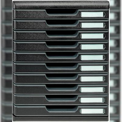 Exacompta 302414D 1x MODULO A4 - 10 Laden Black Office - Schwarz