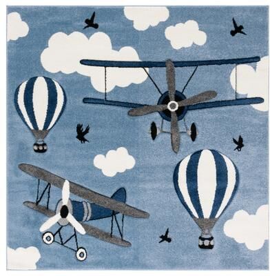 SAFAVIEH Carousel Kids Turi Airplane Rug