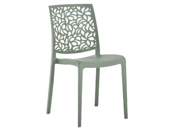 Set di 4 sedie Anna in resina verde salvia