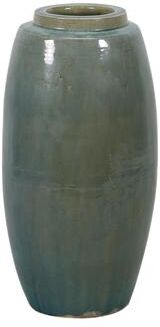 "Artissance 15"" Tall Vintage Style Blue-Green Ceramic Vase (Size and Finish Vary) - 9"" L x 8"" W x 15"" H"