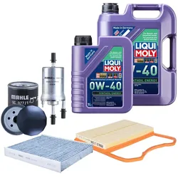 Inspektionspaket Mahle Inspektionsset Liqui Moly 0W-40 für VW POLO V (6R1, 6C1)