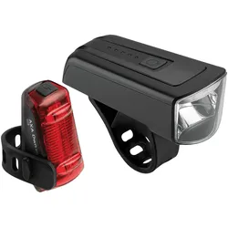 AXA LED-Akku-Beleuchtungsset AXA Dwn Set 70 | Dwn 70 Front- und Dwn Rücklicht, USB