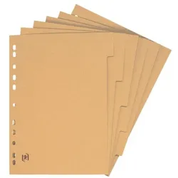 Oxford 20er-Pack Karton-Register »Touareg« 6-teilig blanko beige, 22.5x29.7 cm