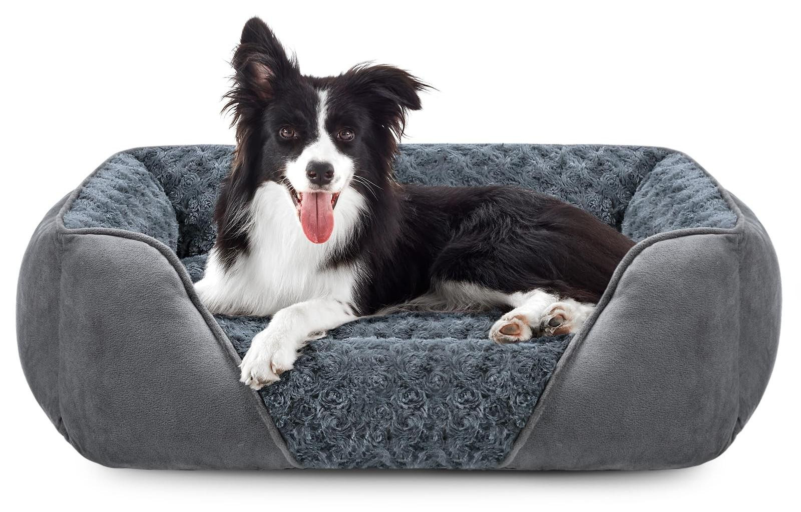 Omgoods Anti-Anxiety Dierenbed voor Middelgrote Honden, B/D/H: 76 x 61 x 23 cm