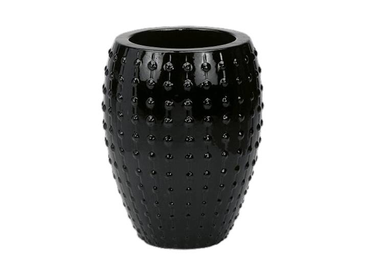 Hochwertiger In-/Outdoor Blumentopf „Laos Emperor“, verschiedene Grössen Keramik Schwarz Baq Design