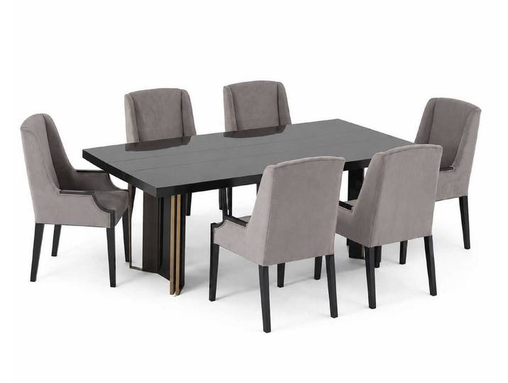 JVmoebel Essgruppe Esszimmer Set Esstisch 6x Stühle Holzmöbel Luxuriös, (7-tlg), Made in Europa
