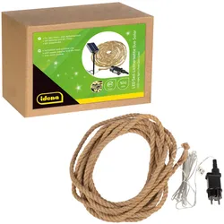 Idena 100er Seil Solar Lichterkette, braun, 14,0 m