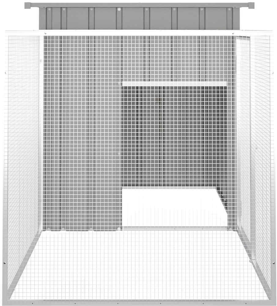vidaXL Cage pour poules Gris 200x91x100 cm Acier galvanisé