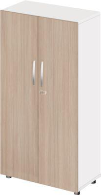 Schäfer Shop Select Schrank LOGIN, 4 Ordnerhöhen, B 800 x T 420 x H 1514 mm, weiß/Eiche