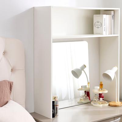 DormCo Yak About It® Classic Minimal White Desk Bookshelf Hutch