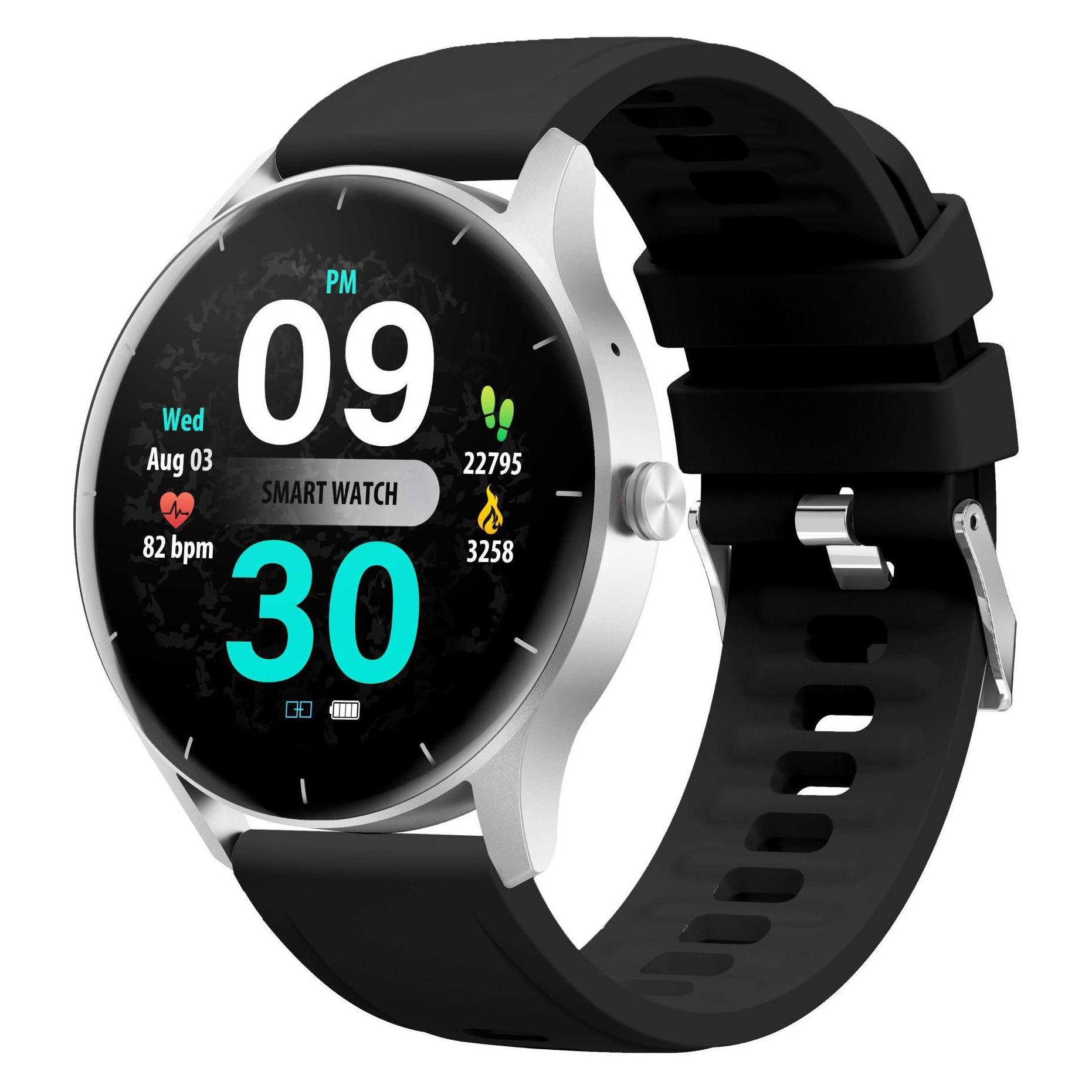 Gravity Unisex GT2-6 - Bluetooth-Anrufe, individuelle Zifferblätter (sg019f) (Silber, ohne SIM) (sg019f)