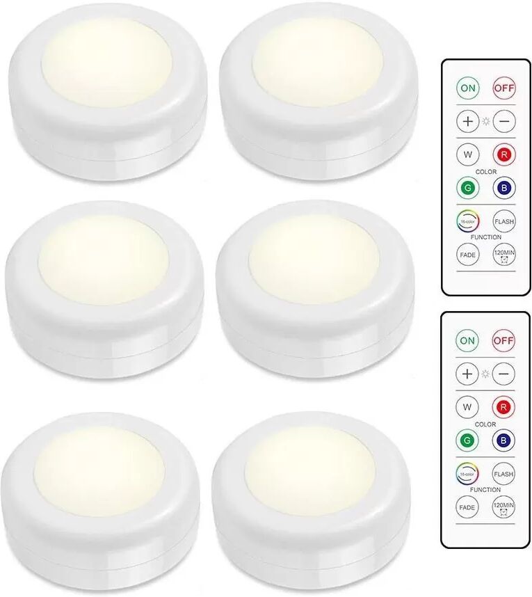 INF LED-Strahler-Set – 6 stilvolle Leuchten mit 2 praktischen Fernbedienungen