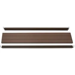 Mendler Abschluss-Set für WPC-Sichtschutz Sarthe, Abschlussprofil Windschutz, WPC-Pfosten ~ 90cm, braun