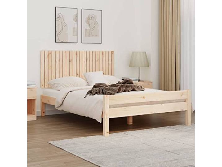 Holzbett Kopfteil 140x3x60 cm aus massivem Kiefernholz, klassisches Design, Wandmontage, perfekte Rückenstütze beim Lesen, ideal für Betten ohne Kopfteil.