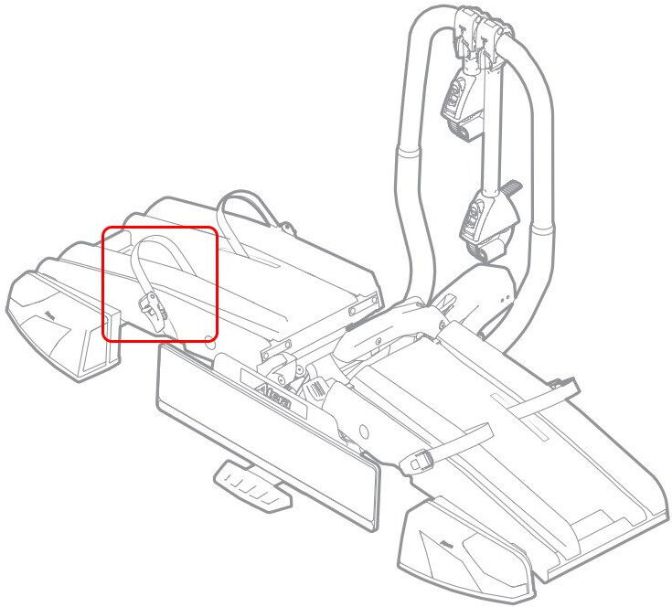 France Attelage Sangle de remplacement de 42cm pour le maintien des roues sur porte-vélos Atera Genio Pro Advanced