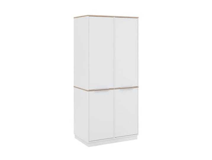 Vicco Aktenschrank Betti , Weiß/Sonoma 82 x 179 cm mit 6 Regale, zur Aufbewahrung von Kleidung und kombinierbar mit Serienmöbeln