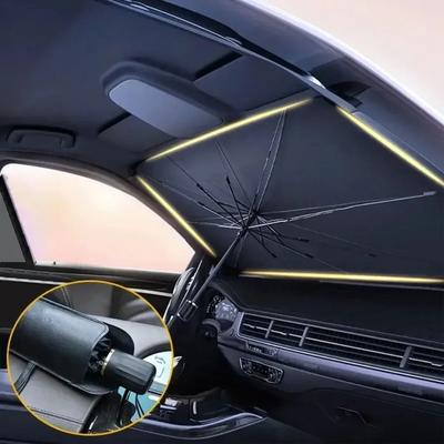 Uplifted Goods Car Sunshade Umbrella For Interior Windshield Protection 49 X 26 Inches