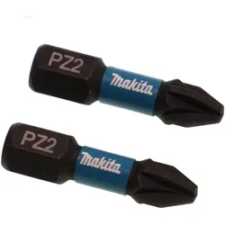 Makita B-63644 PZ2 Bit 2x25 Impact Black | 2 Stück | S2-Spezialstahl