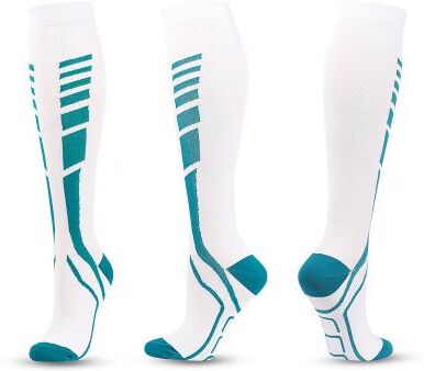 LightInthebox 3 Pairs Compression Socks, Multi-Color Outdoor Running High Tube Pressure Socks, Athletic Performance Socks for Cross-Border Sale