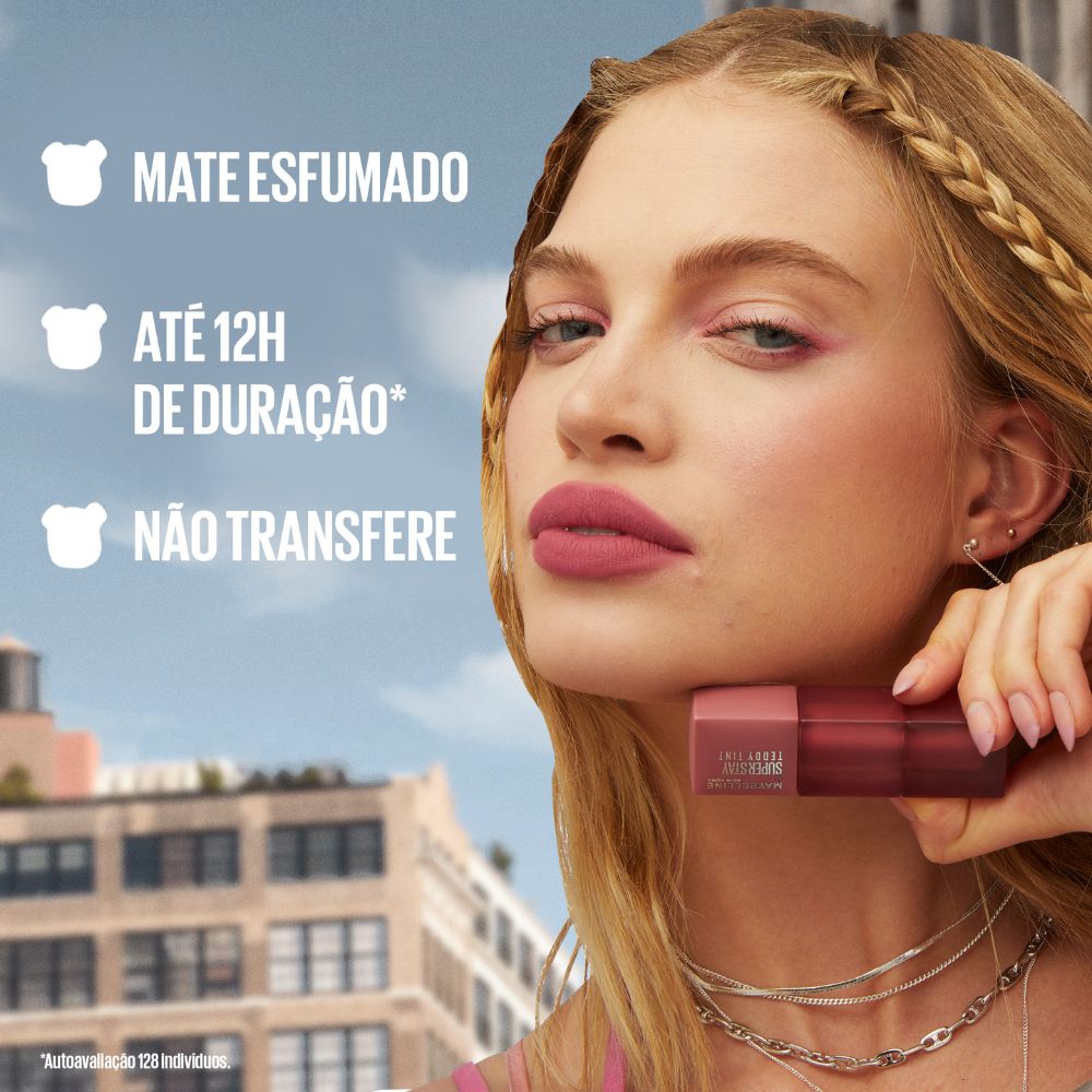 Maybelline Super Stay Teddy Tint Liquid Lip Tint Blurred Matte Color 5mL 40 Petalcore