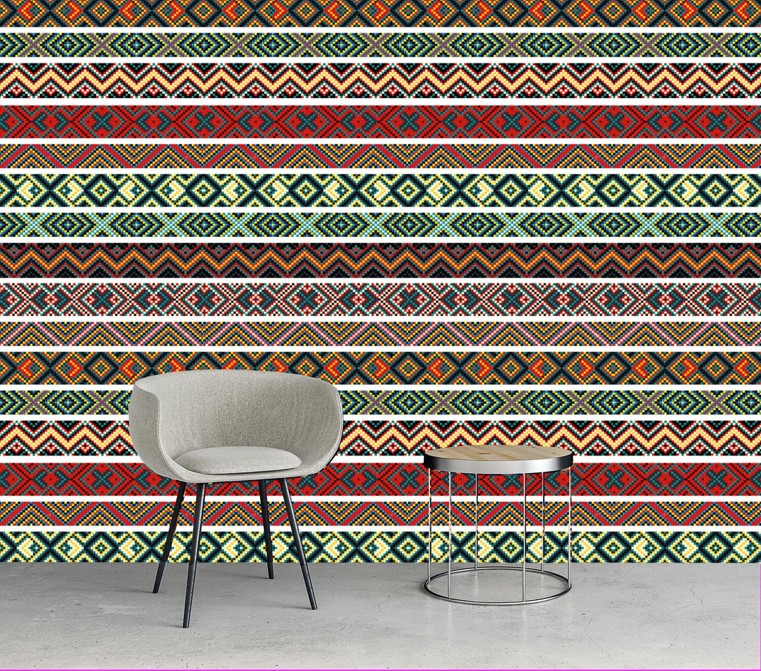 Vinyltapete QUEENCE "Quarr", bunt, B:0,9m L:2,5m, Vinyl, Tapeten, Vinyltapete, 90x250cm, selbstklebend, kinderleichte Anbringung,, Sticker bunt B/L: 0,9m x 2,5m