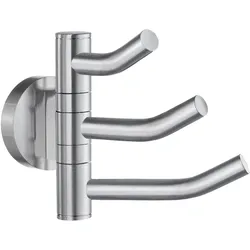 Smedbo HOME - Schwenkbarer Dreierhaken, Mattverchromt HS327