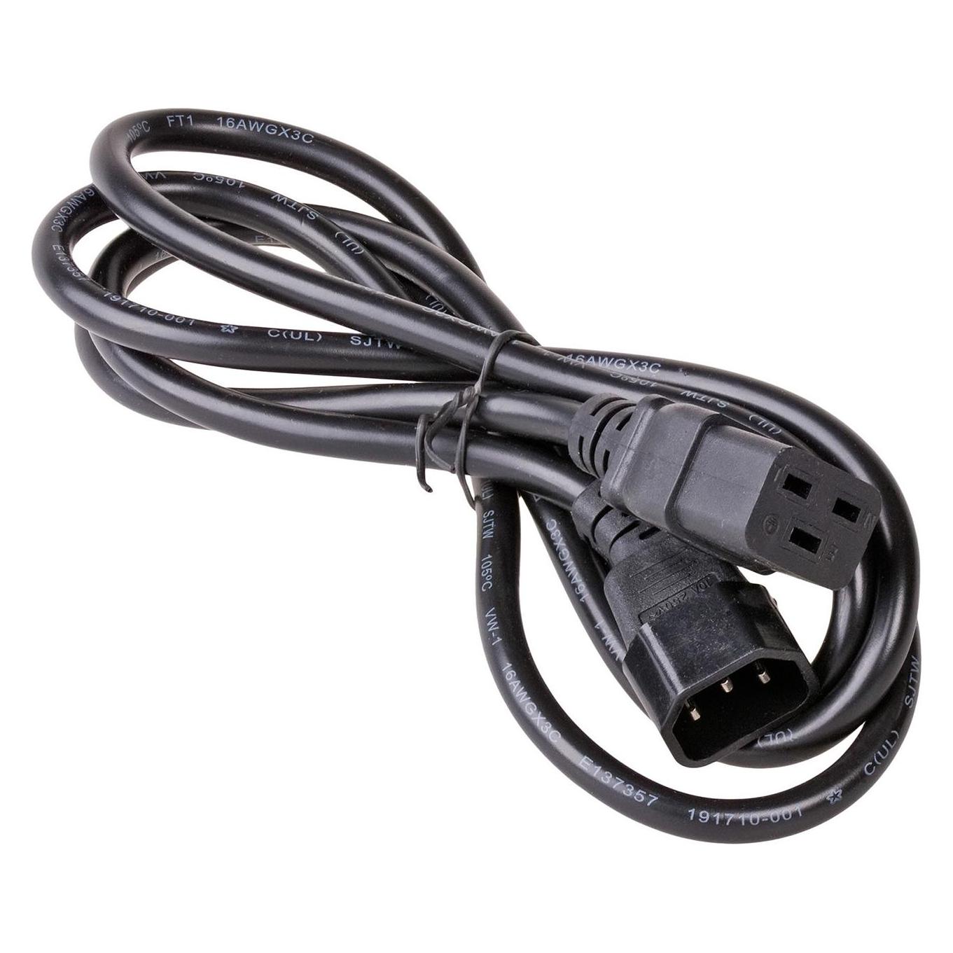 Akyga Strom Anschlusskabel (1x Kaltgeräte-Buchse C19 - 1x Kaltgeräte-Stecker C14 (1.80 m) (AK-UP-02)