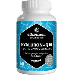 HYALURONSÄURE 200 mg hochdos.+Coenzym Q10 vegan 60 St