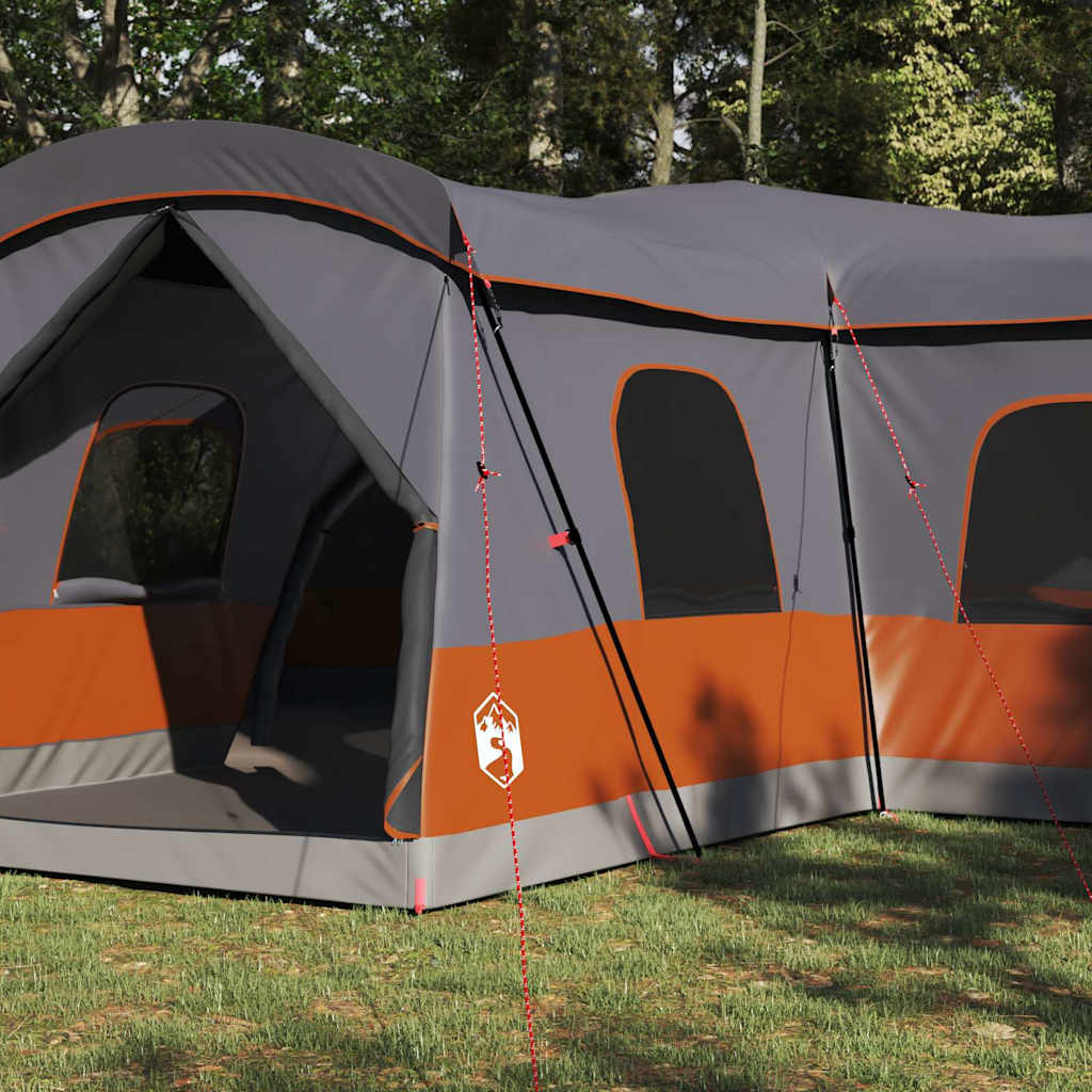 vidaXL Tente 16 personnes 16 personne Gris et orange