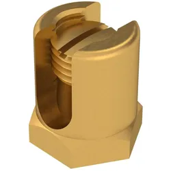 OBO 6404014 Erdungsklemme mit Befestigungsgewinde M6 25-75mm2 Messing messing EKL 35 M6  - 50 Stück