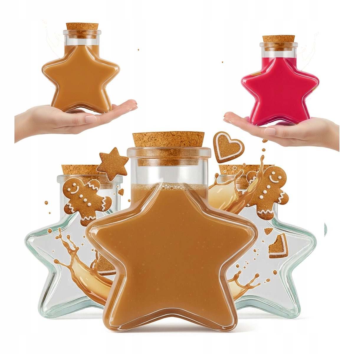 Bimberek STAR Serie Decoratieve Glazen Fles Stervorm 280ml