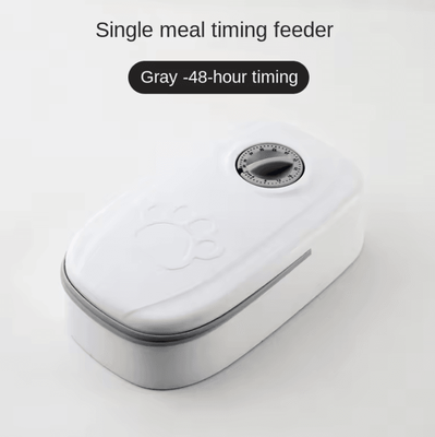 Inspire Curations FreshPortion Automatic Wet Food Pet Feeder With Cooling Timer Bowl grey