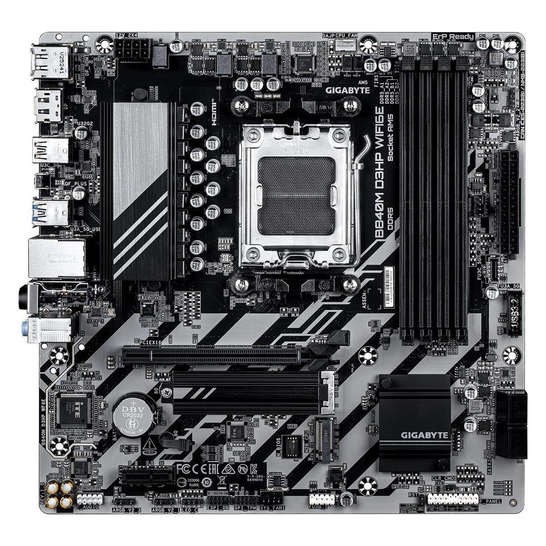 Gigabyte B840M D3HP WiFi6E (B840,AM5,mATX,DDR5) (AM5, AMD B840, mATX) (B840M D3HP WF6E)