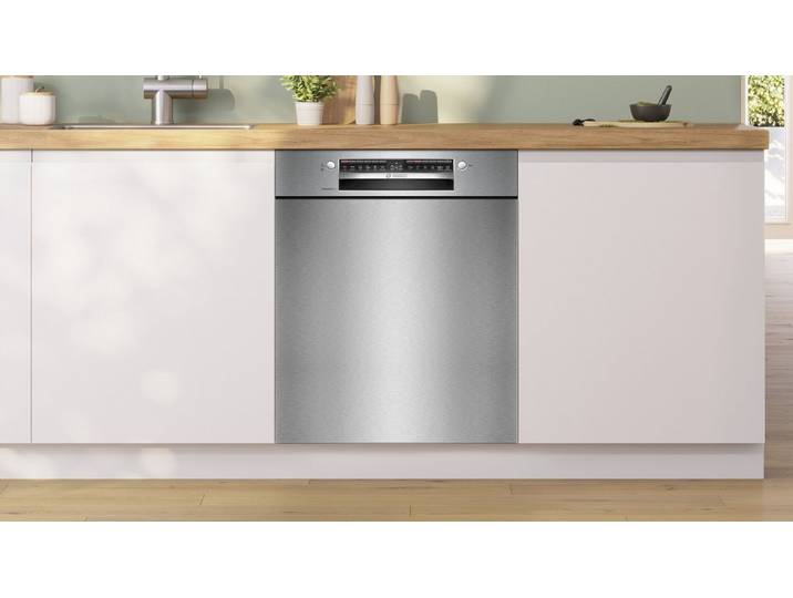BOSCH Unterbaugeschirrspüler Serie 4 SMU4EAS28E, 13 Maßgedecke, Automatische Türöffnung für Effizienz, flexible Körbe & Schubladen