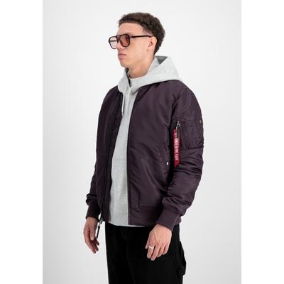 Bomberjacke ALPHA INDUSTRIES "MA-1 VF 59 Long", Herren, Gr. S, lila (plum), Obermaterial: 100% Nylon. Futter: 100% Nylon. Füllung: 100% Polyester, Jacken Bomberjacke