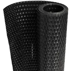 vidaXL Balkon-Sichtschutz Schwarz 400x100 cm Poly Rattan