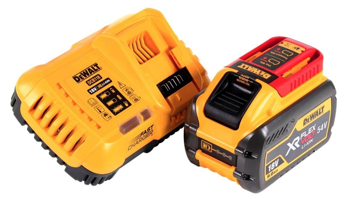 DeWalt DCB 118 FlexVolt starterset met 1x DCB 547 9,0 Ah accu (54 V / 18 V)