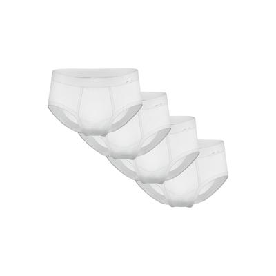 Slip AMMANN "Slip Slips Feinripp 4er Pack 4er Pack", Herren, Gr. L, weiß, Obermaterial: 100% Baumwolle CO., Unterhosen Slip