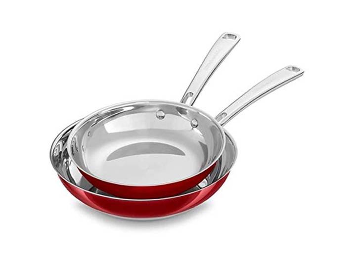 KitchenAid KC2S08TPPC Allzweckpfanne Rund - Topf (Rund, Allzweckpfanne, Rot, 2-teilig)