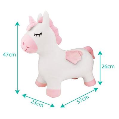 Aufblasbares springendes Einhorn Plüsch