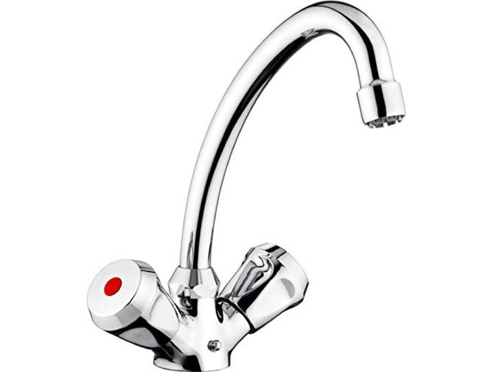 Cornat Küchenarmatur Lina – Wasserhahn für Küche – verchromt Hoher schwenkbarer Auslauf – komfortable Bedienung – viel Bewegungsfreiheit – stabile Ausführung – leicht zu reinigen