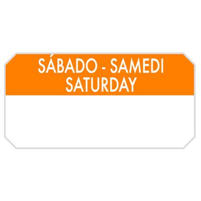 García de Pou 1000 U. Aufkleber "Samstag" 5X2,5 Cm Orange Aufkleber Kleber