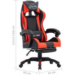 vidaXL Jalen, Gaming Stuhl, Rot